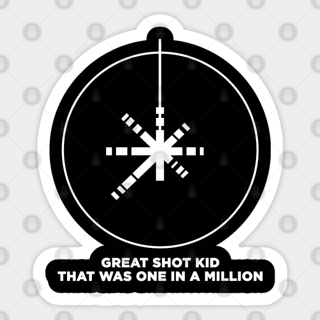 Great Shot Kid! Sticker by HellraiserDesigns